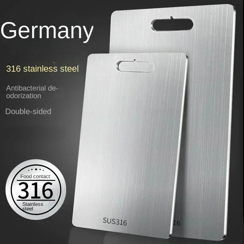316ステンレス製 両面カッティングボード 25×15cm