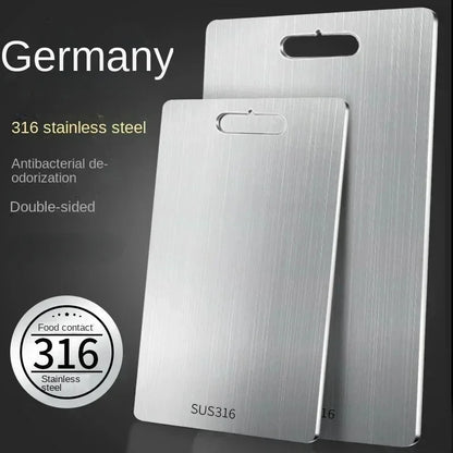 316ステンレス製 両面カッティングボード 25×15cm